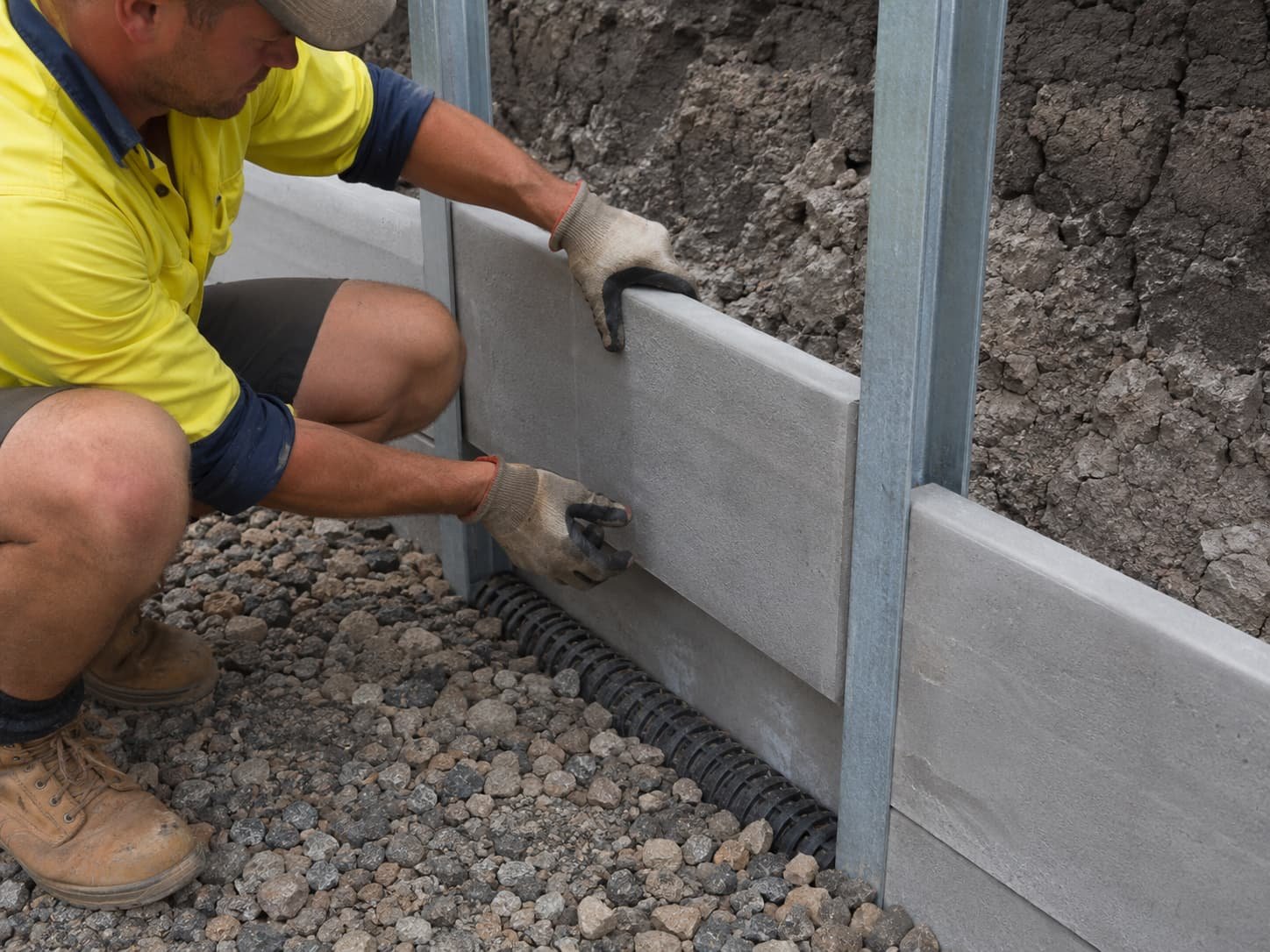 concrete sleeper retaining walls