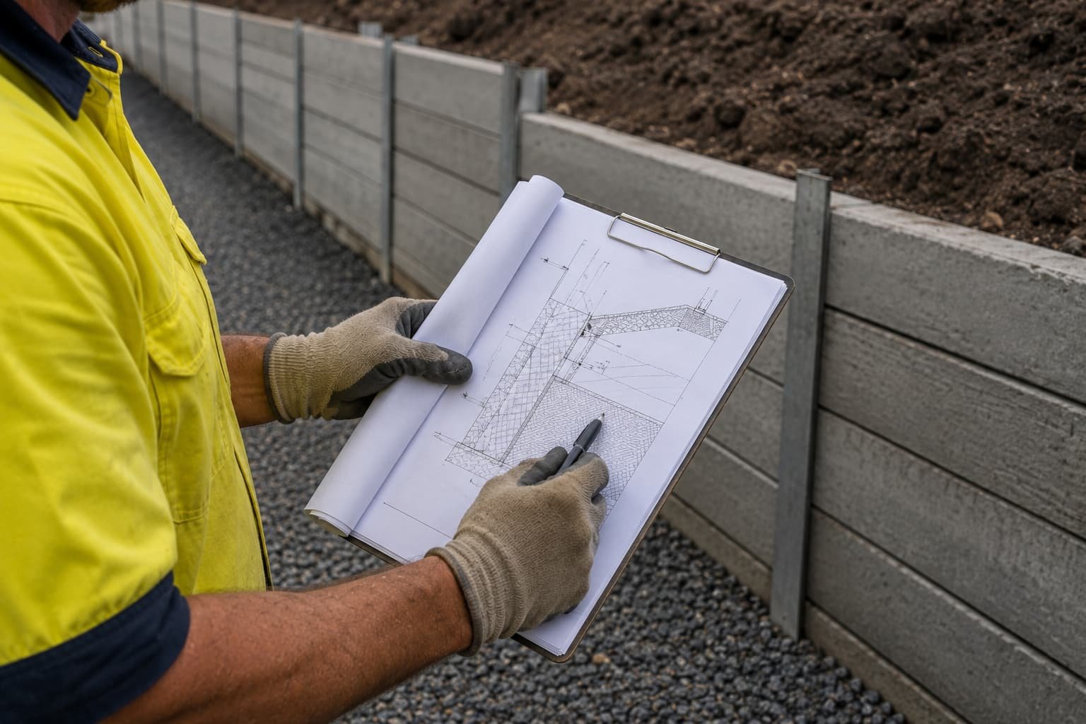retaining wall council approval